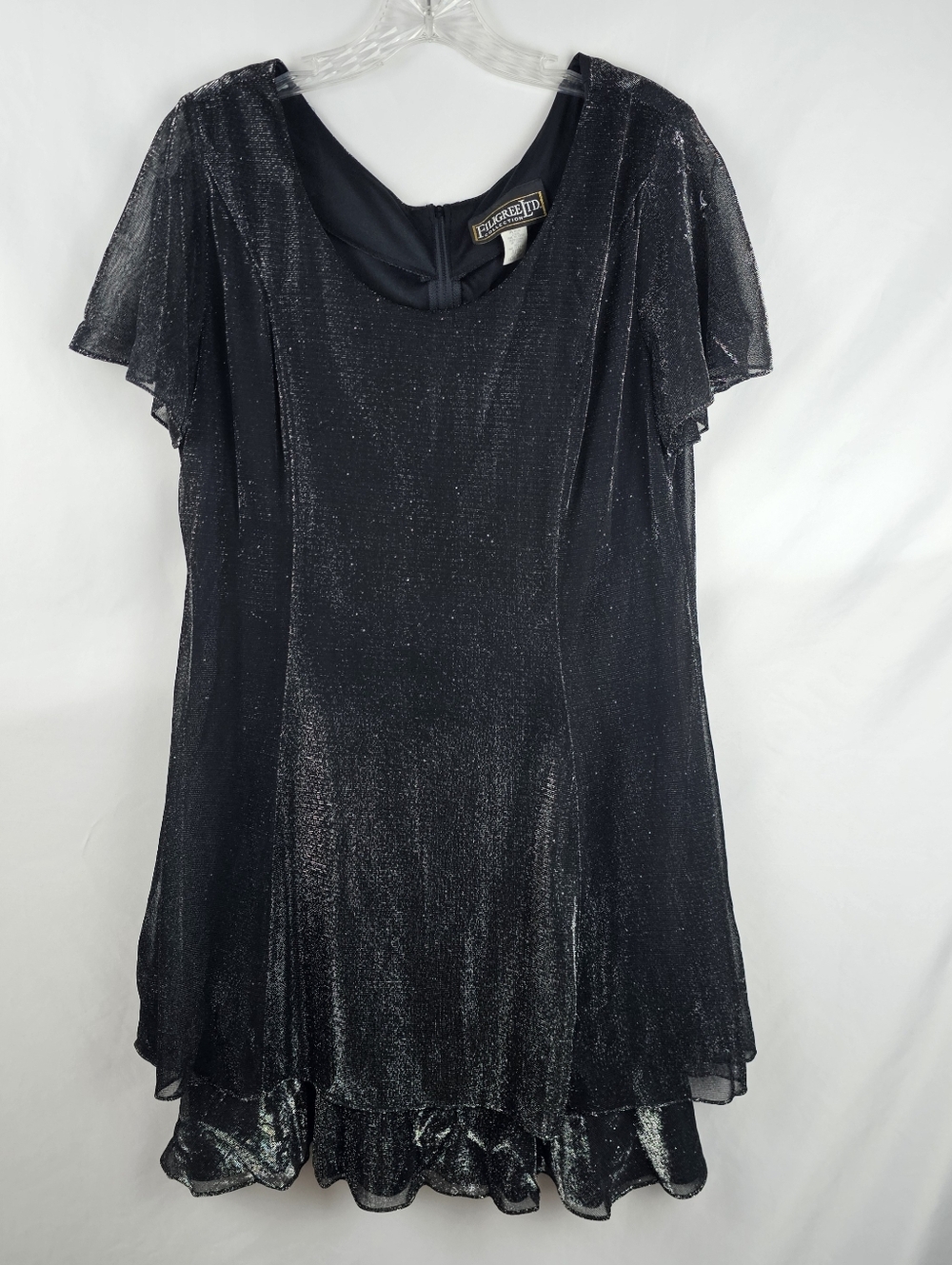 Vtg Filigree LTD Shimmering Cocktail Dress 14P Feminine Party Night Out